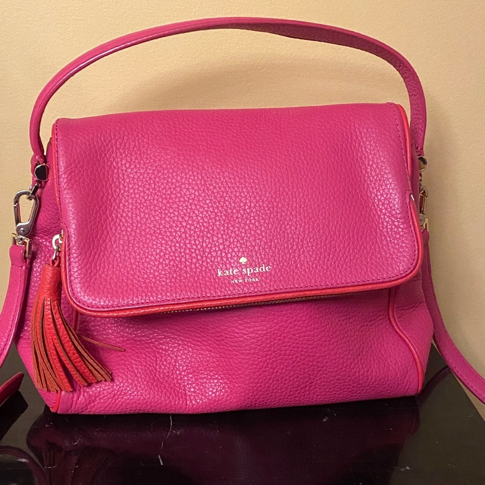 Kate Spade Fuchsia Shoulder Bag with Tassel